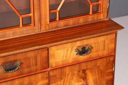 Wunderschöne Englische Vitrine Bibliothek Bücherschrank Glasvitrine Buffet Schrank Echt Holz Antik Vintage