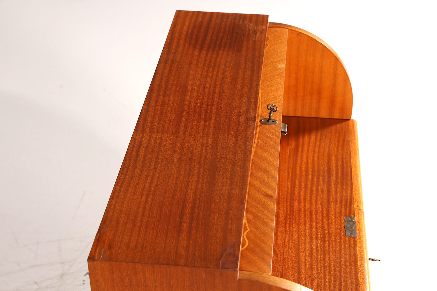 Traumhafter Mid Century Rollladen Sekretär echt Holz Büro Schrank Retro Schreibkommode