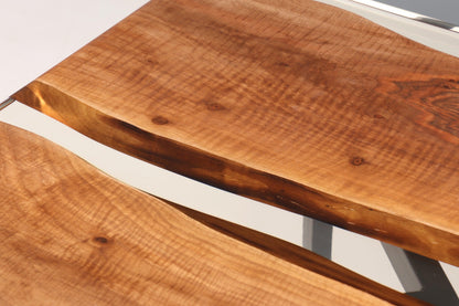 Beeindruckender Epoxidharz Tisch 200-90cm Nussbaum Esszimmer Tisch massiv Holz River Table Küchentisch