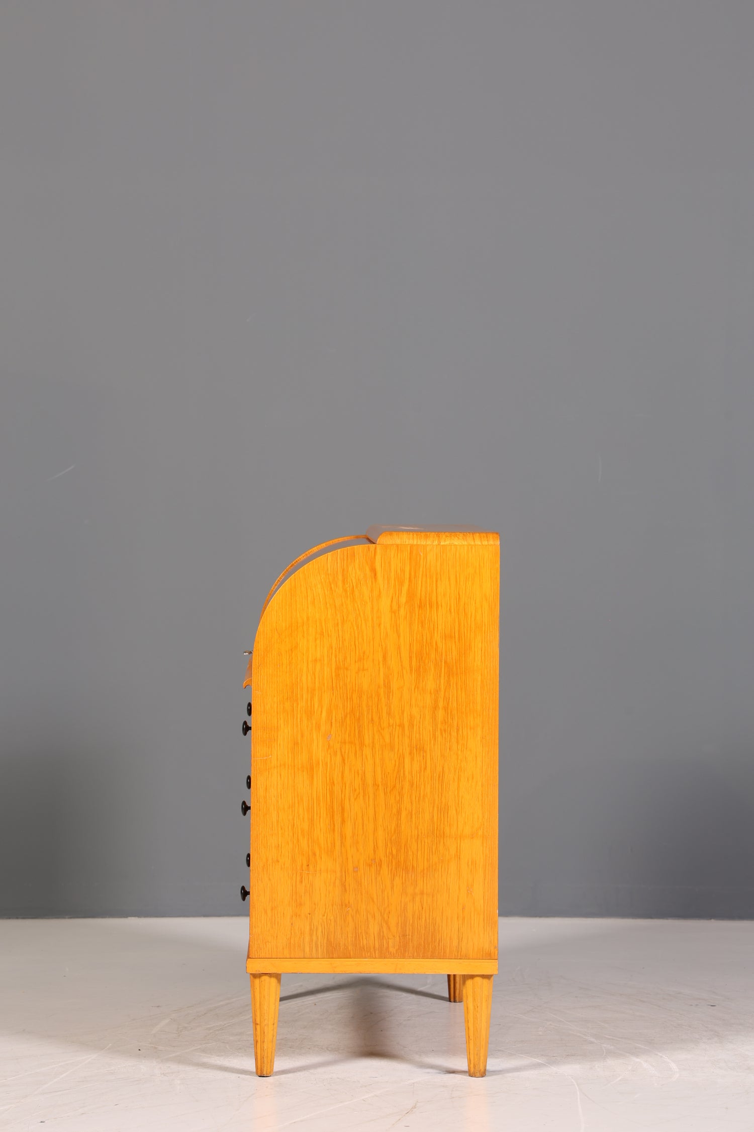 Traumhafter Mid Century Rollladen Sekretär echt Holz Büro Schrank Vintage Schreibkommode