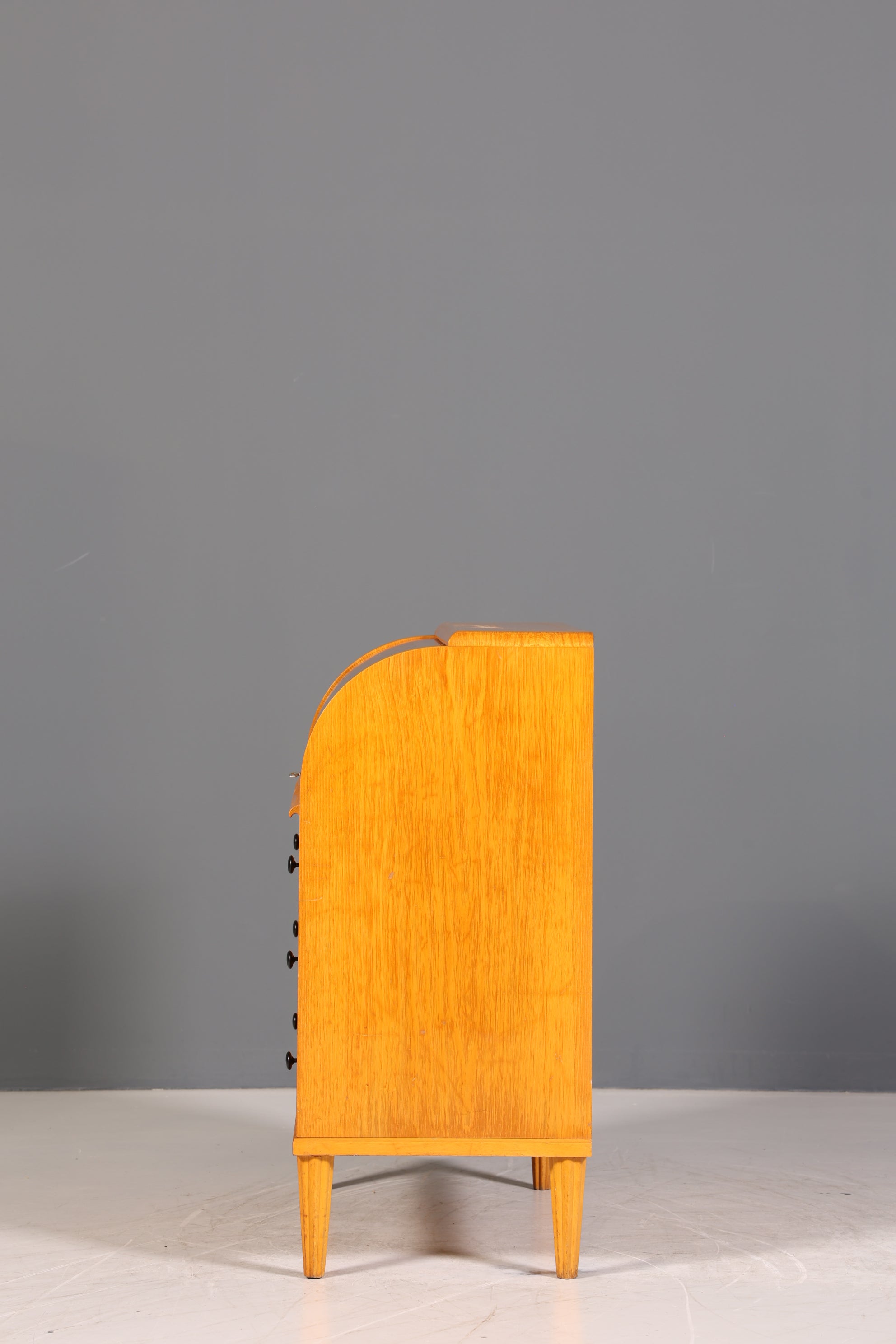 Traumhafter Mid Century Rollladen Sekretär echt Holz Büro Schrank Vintage Schreibkommode