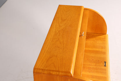 Traumhafter Mid Century Rollladen Sekretär echt Holz Büro Schrank Vintage Schreibkommode