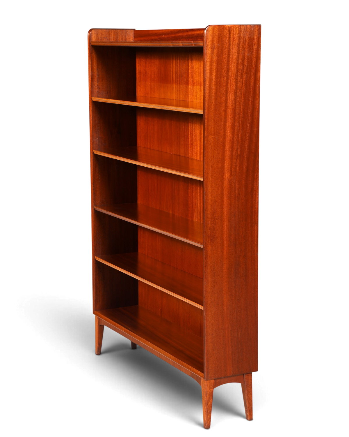 G088 Finish cm Schlichtes Mid Century Regal Vintage Bücherregal Schrank Buchablage 60s Bookshelf