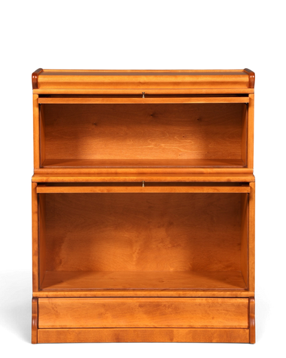 Hauptstadt Möblerei Boknäs Bücherregal aus Holz im Globe Wernicke Stil mit zwei verglasten Klapptüren