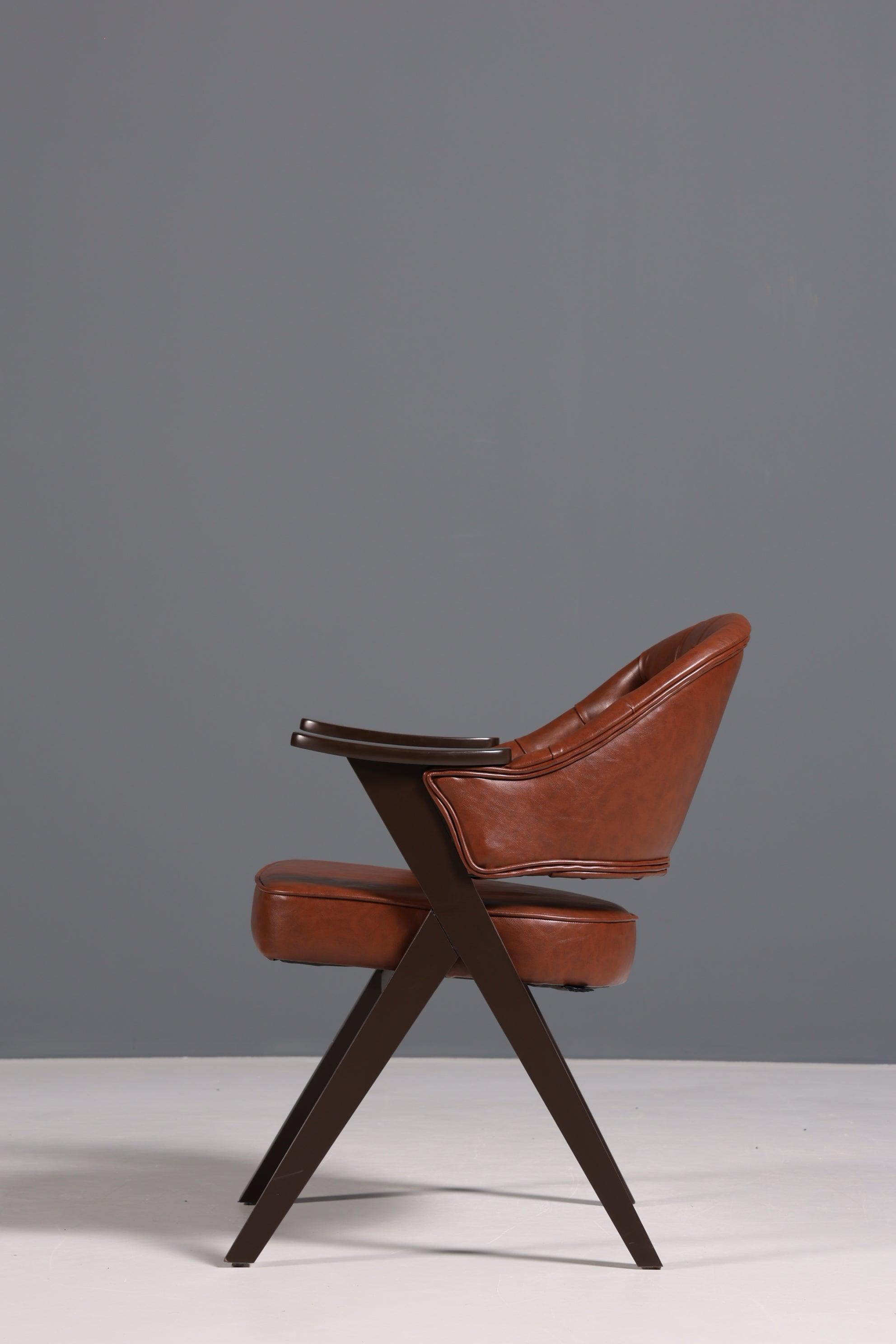 Luxuriöser &quot;Manchester Brown&quot; Stuhl Armlehnstuhl Bürostuhl Chesterfield Stil Esszimmerstuhl Lounge Stuhl