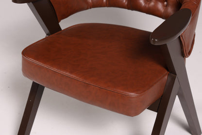 Luxuriöser &quot;Manchester Brown&quot; Stuhl Armlehnstuhl Bürostuhl Chesterfield Stil Esszimmerstuhl Lounge Stuhl