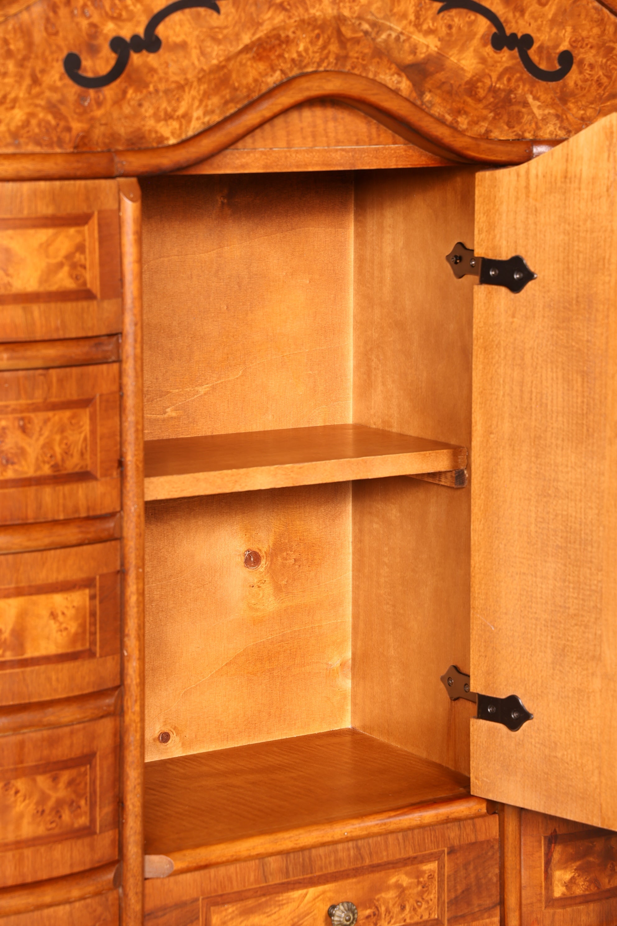Beeindruckender Barock Aufsatzsekretär Nussbaum Sekretär Schreibschrank Tabernakel Massivholz Vintage