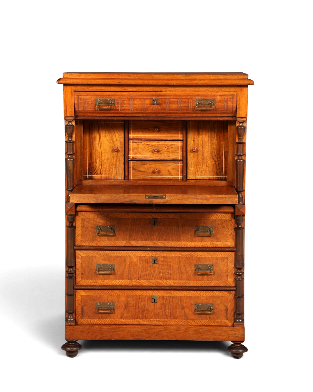 Traumhafter Gründerzeit Sekretär Jugendstil Kommode Antik Schubladenkommode Vertiko Highboard