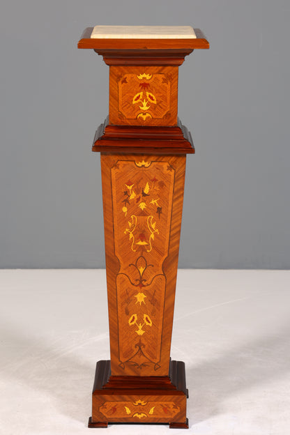 Traumhafte Barock Stil Säule Louis XV Blumensäule Naturstein Marmor Ablage