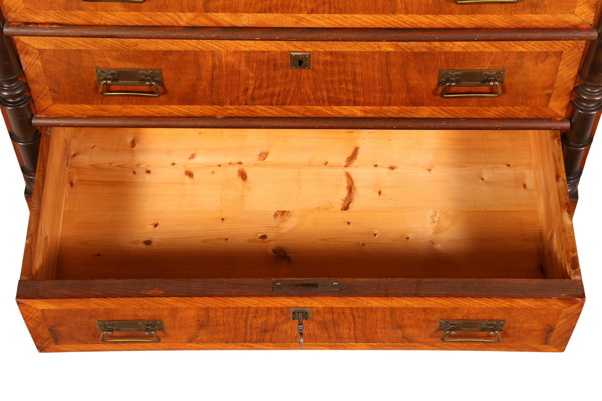 Traumhafter Gründerzeit Sekretär Jugendstil Kommode Antik Schubladenkommode Vertiko Highboard