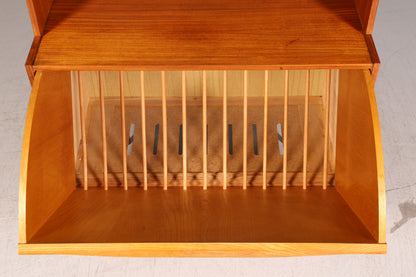 Wunderschönes Mid Century Regal Bücherregal Vintage Highboard Schrank Klapprschrank Holz 60s