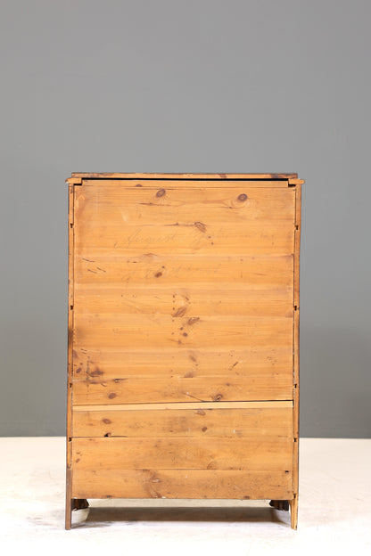 Stilvoller Gründerzeit Sekretär Vertiko Nussbaum Jugendstil Highboard Kommode um 1880