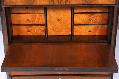 Stilvoller Gründerzeit Sekretär Vertiko Nussbaum Jugendstil Highboard Kommode um 1880