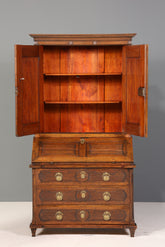 Beeindruckender Biedermeier Sekretär Louis Seize Aufsatzsekretär um 1810 Schreibkommode Büroschrank Kommode