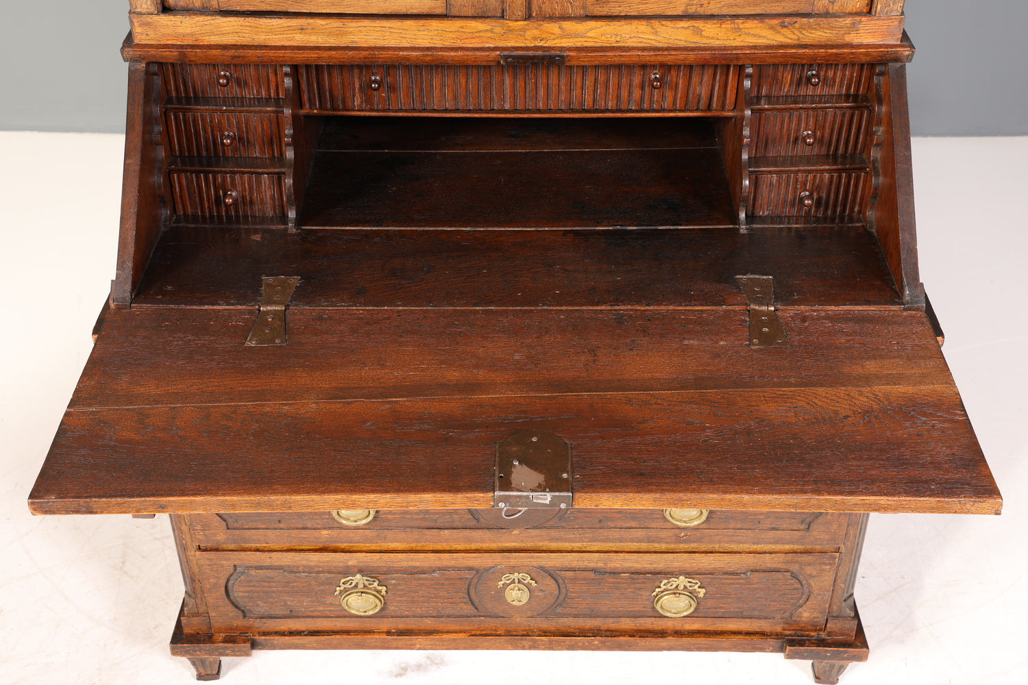 Beeindruckender Biedermeier Sekretär Louis Seize Aufsatzsekretär um 1810 Schreibkommode Büroschrank Kommode