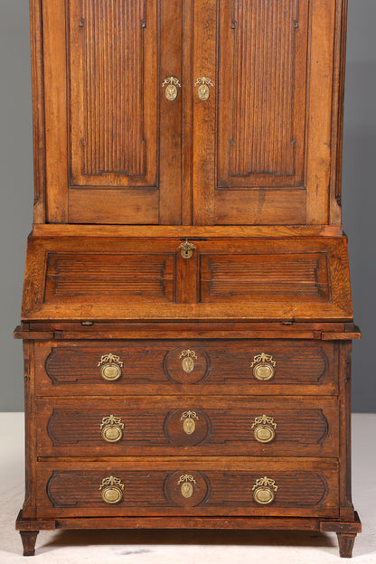 Beeindruckender Biedermeier Sekretär Louis Seize Aufsatzsekretär um 1810 Schreibkommode Büroschrank Kommode