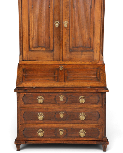Beeindruckender Biedermeier Sekretär Louis Seize Aufsatzsekretär um 1810 Schreibkommode Büroschrank Kommode