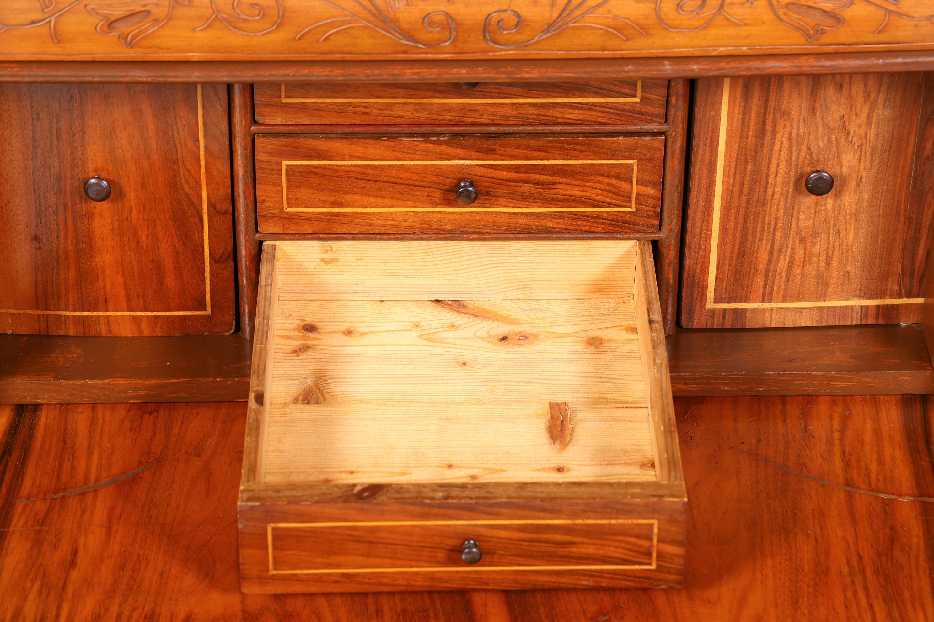 Edler Gründerzeit Sekretär Vertiko Highboard Jugendstil Kommode Schrank um 1880