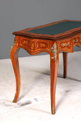 Traumhafter Louis XV Stil Schreibtisch French Desk Antik Barock Stil grün Bürotisch