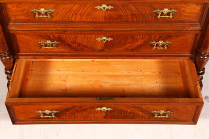 G777 Finish Wunderschöne Gründerzeit Kommode Louis Philippe Nussbaum Schubladen Kommode Sideboard um 1880 (Kopie)
