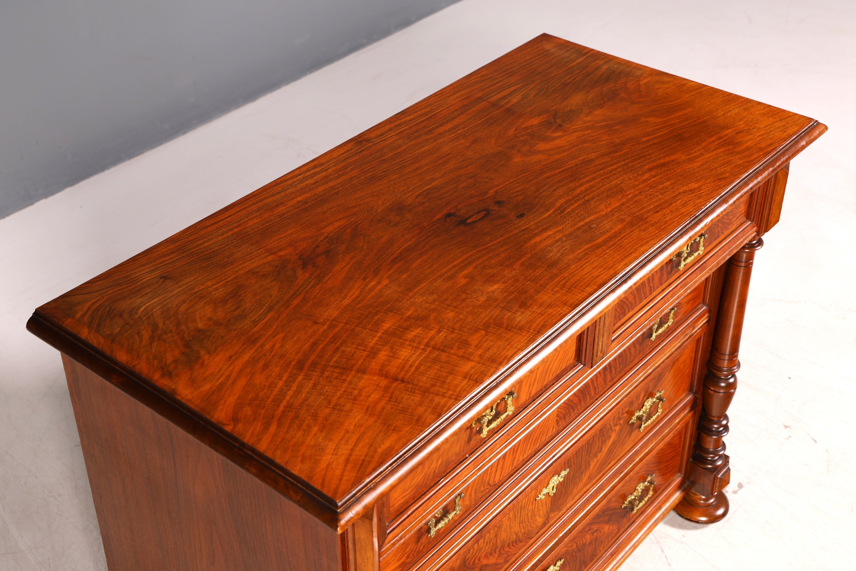 G777 Finish Wunderschöne Gründerzeit Kommode Louis Philippe Nussbaum Schubladen Kommode Sideboard um 1880 (Kopie)