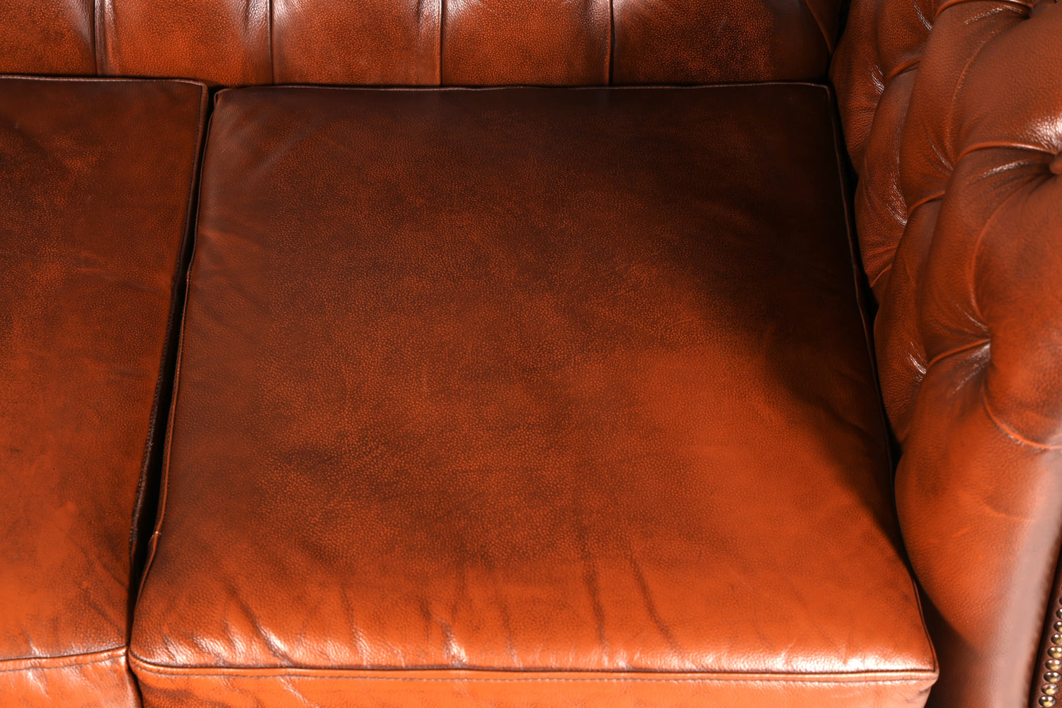 G118 Finish Wunderschönes Original Chesterfield 2er Sofa Englisch Oxblood Leder 2- Sitzer Couch