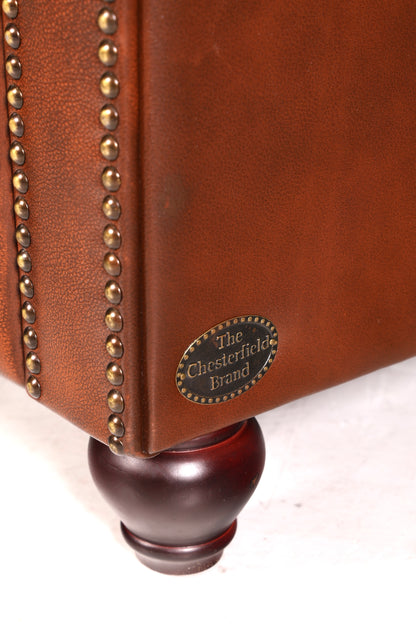 G118 Finish Wunderschönes Original Chesterfield 2er Sofa Englisch Oxblood Leder 2- Sitzer Couch