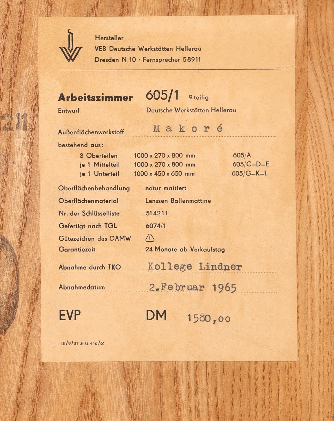 Wunderschöner Mid Century Schrank Vintage Highboard Sekretär Holz Regal Retro Vertiko 60s