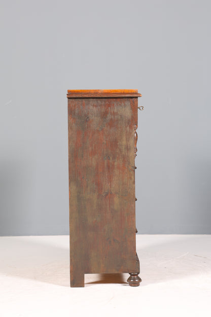 Traumhaftes Gründerzeit Vertiko Jugendstil Schrank Antik Highboard Kommode Schubladenkommode