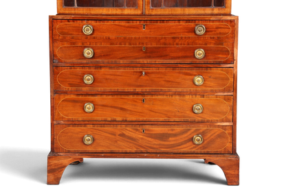 G785 Finish Wunderschöne Englische Vitrine Bibliothek Sekretär echt Holz Antik Schrank Regal (Kopie)