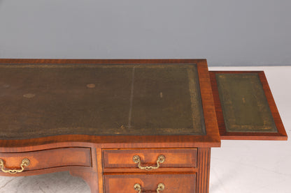 Wunderschöner Englischer Schreibtisch echt Lederauflage Bürotisch Antik Stil Office Desk