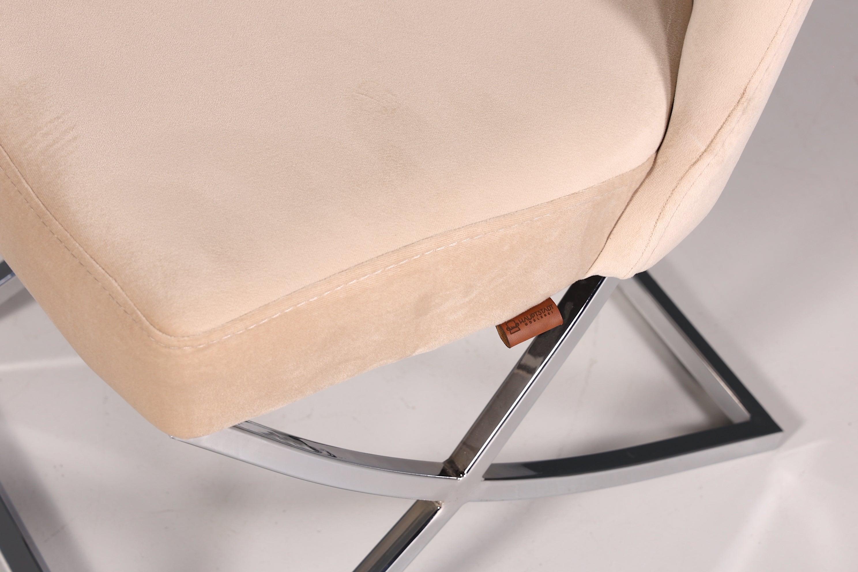 Edler Chesterfield Esszimmerstuhl &quot;Valencia&quot; in Beige Gold