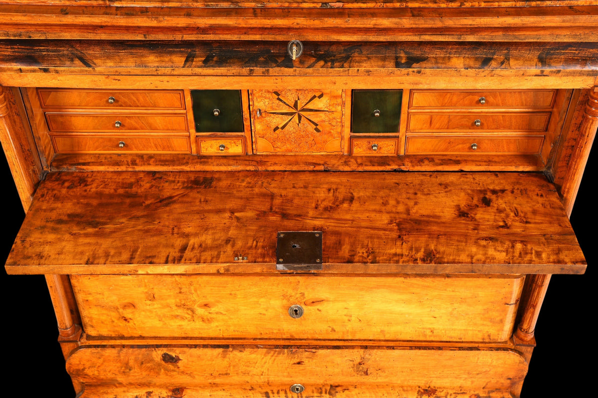 G794 Finish Wunderschöner Original Biedermeier Sekretär um 1860 Englisch Kommode Antik Bürokommode (Kopie)