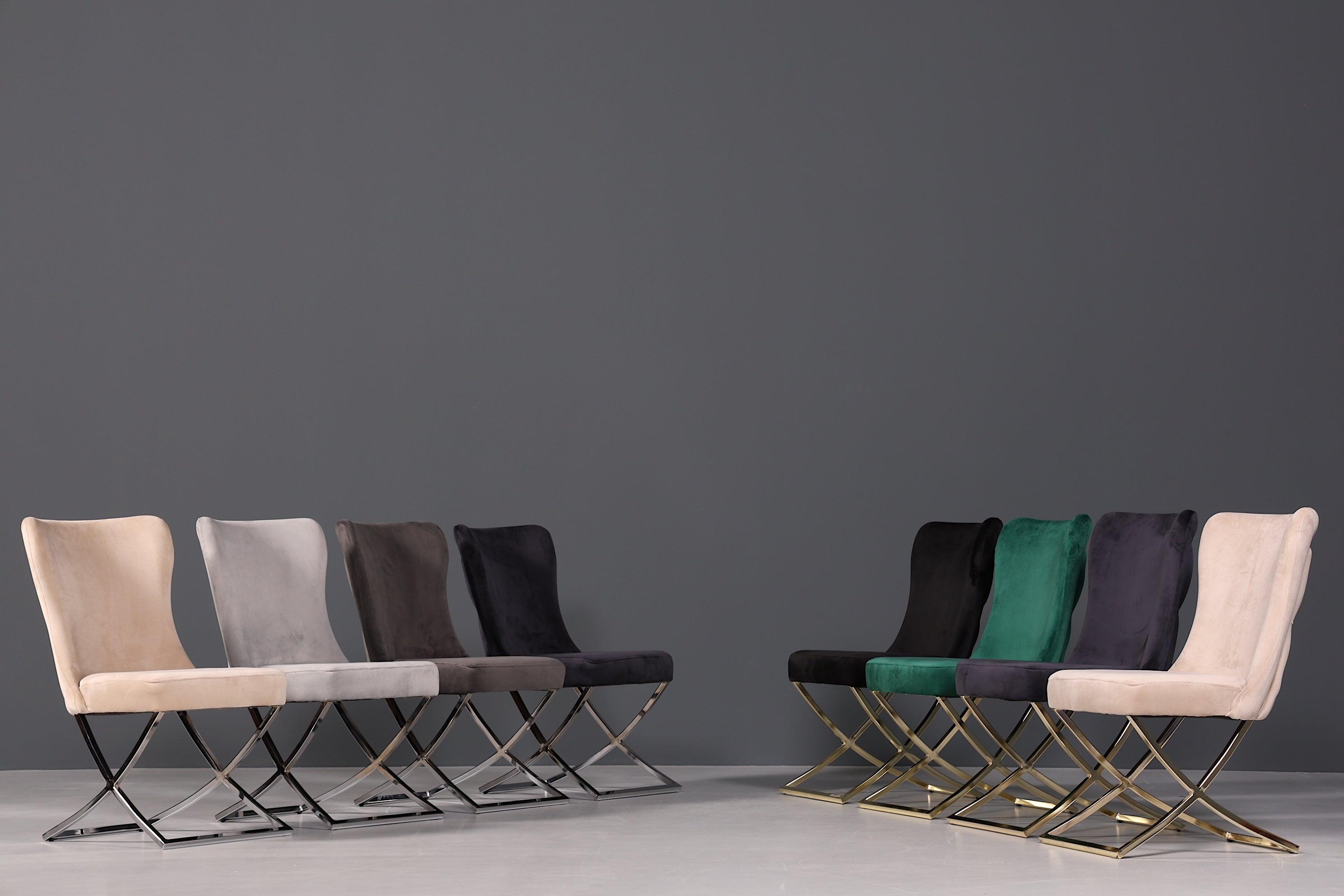 Edler Chesterfield Esszimmerstuhl &quot;Valencia&quot; in Beige Gold