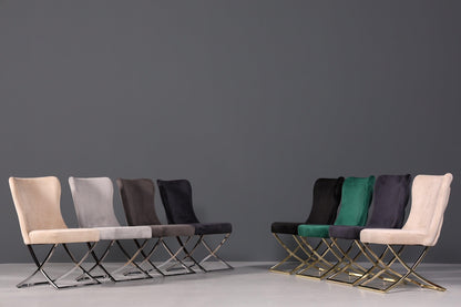 Edler Chesterfield Esszimmerstuhl &quot;Valencia&quot; in Grau