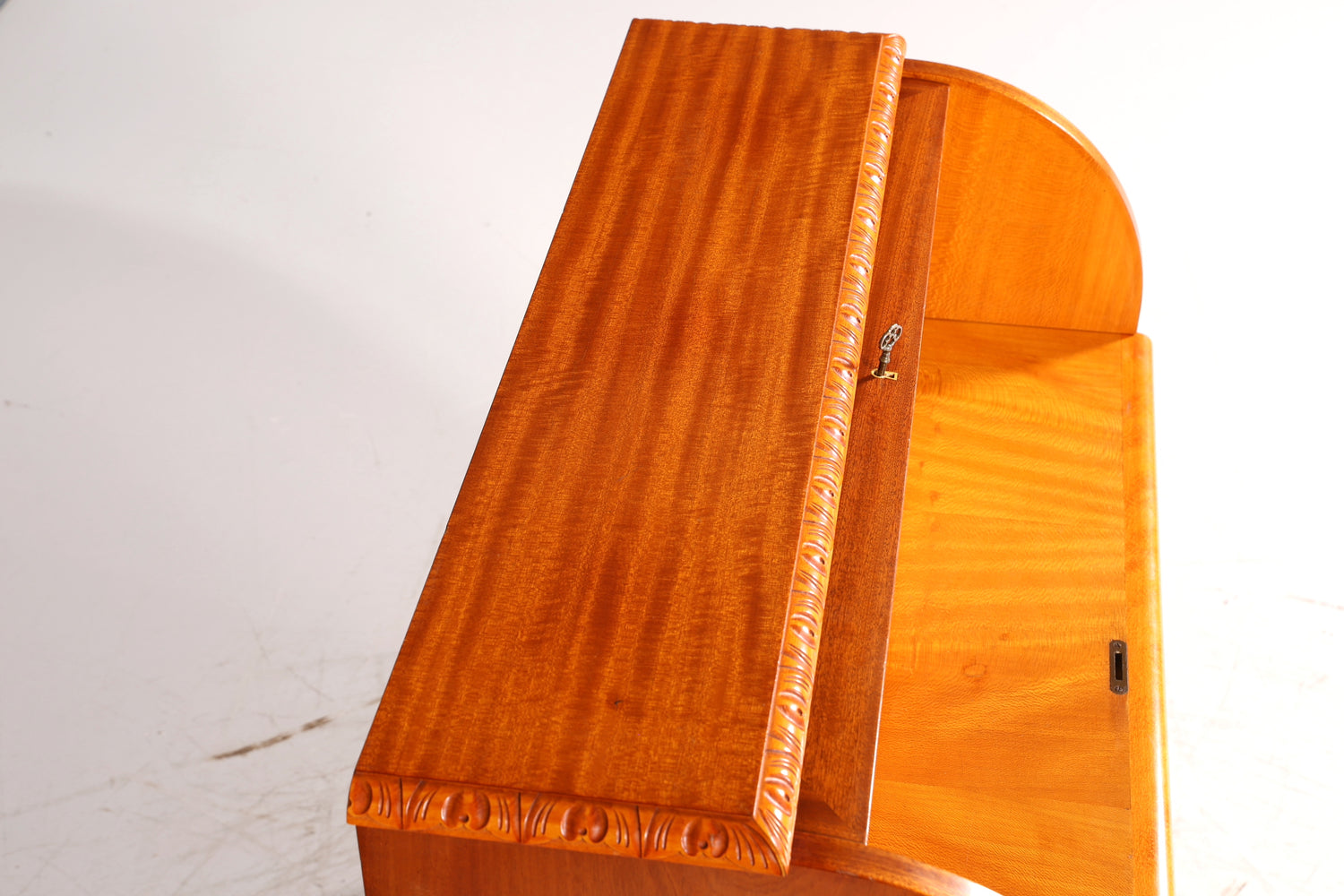 Traumhafter Rollladen Sekretär um 1930 Büro Kommode echt Holz Barock Stil Schreibtisch Bürokommode