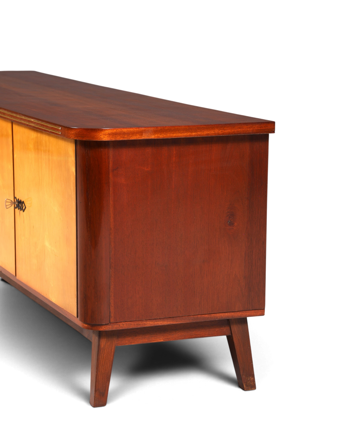 G135 Finish Schlichtes Mid Century Sideboard Vintage TV Kommode 60s Schrank Longboard Retro Lowboard