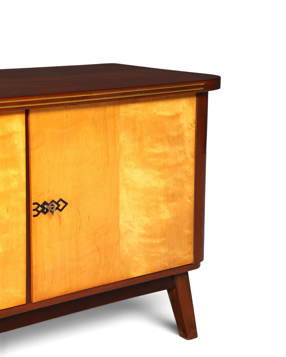 G135 Finish Schlichtes Mid Century Sideboard Vintage TV Kommode 60s Schrank Longboard Retro Lowboard