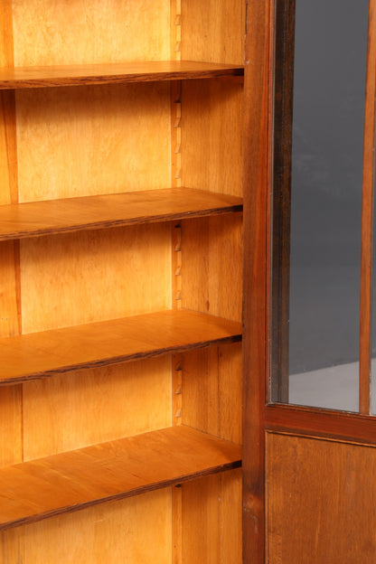 G800 Finish Traumhafte Jugendstil Vitrine Antike Holz Bücherschrank Eiche Antik Schrank Geschirrschrank (Kopie)