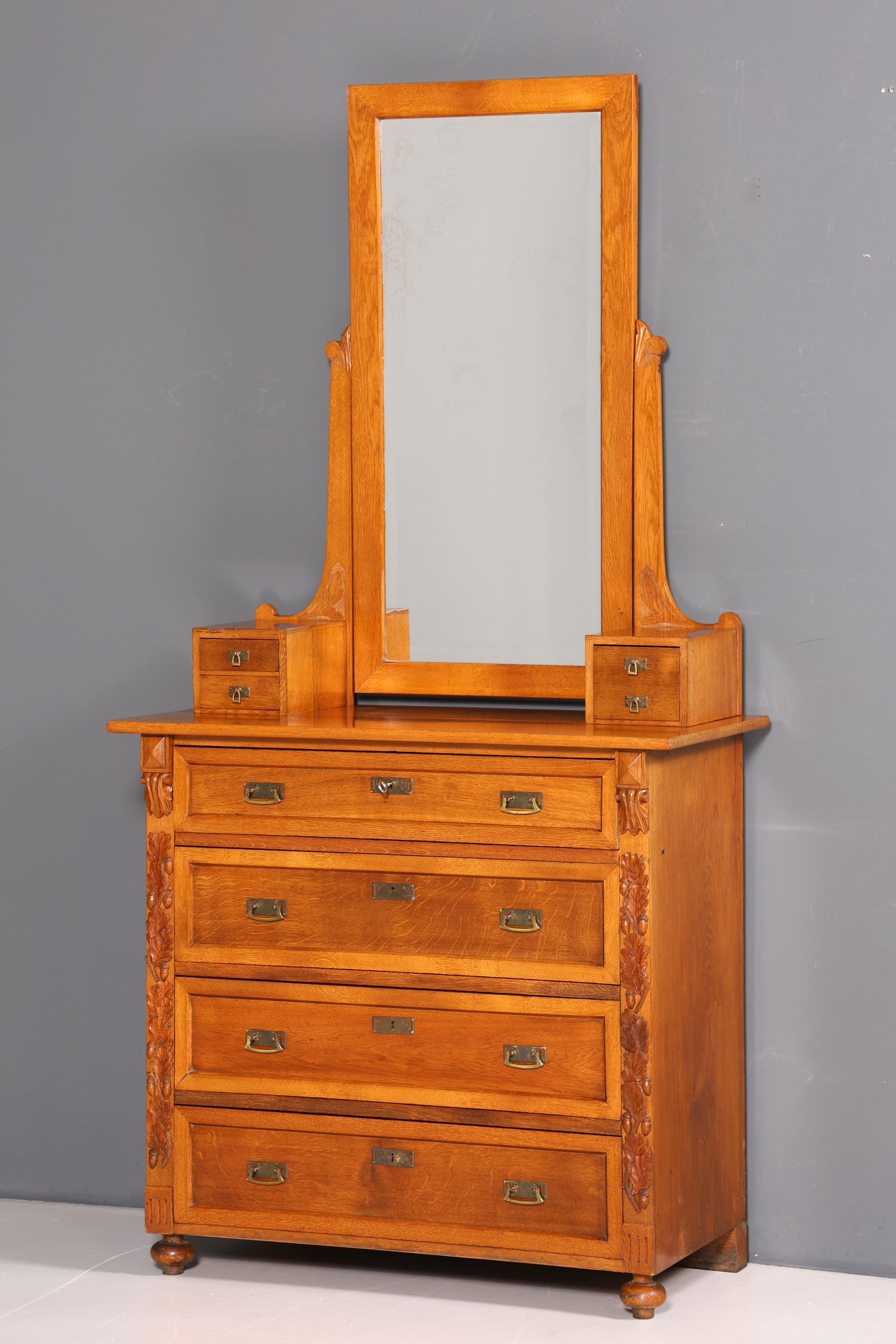 Traumhafte Jugendstil Kommode Antik Sideboard mit Spiegel Flurkommode Frisierkommode