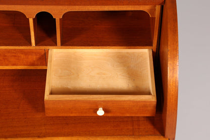 Traumhafter Mid Century Rollladen Sekretär Danish Design echt Holz Rollladen Kommode Schreibkommode