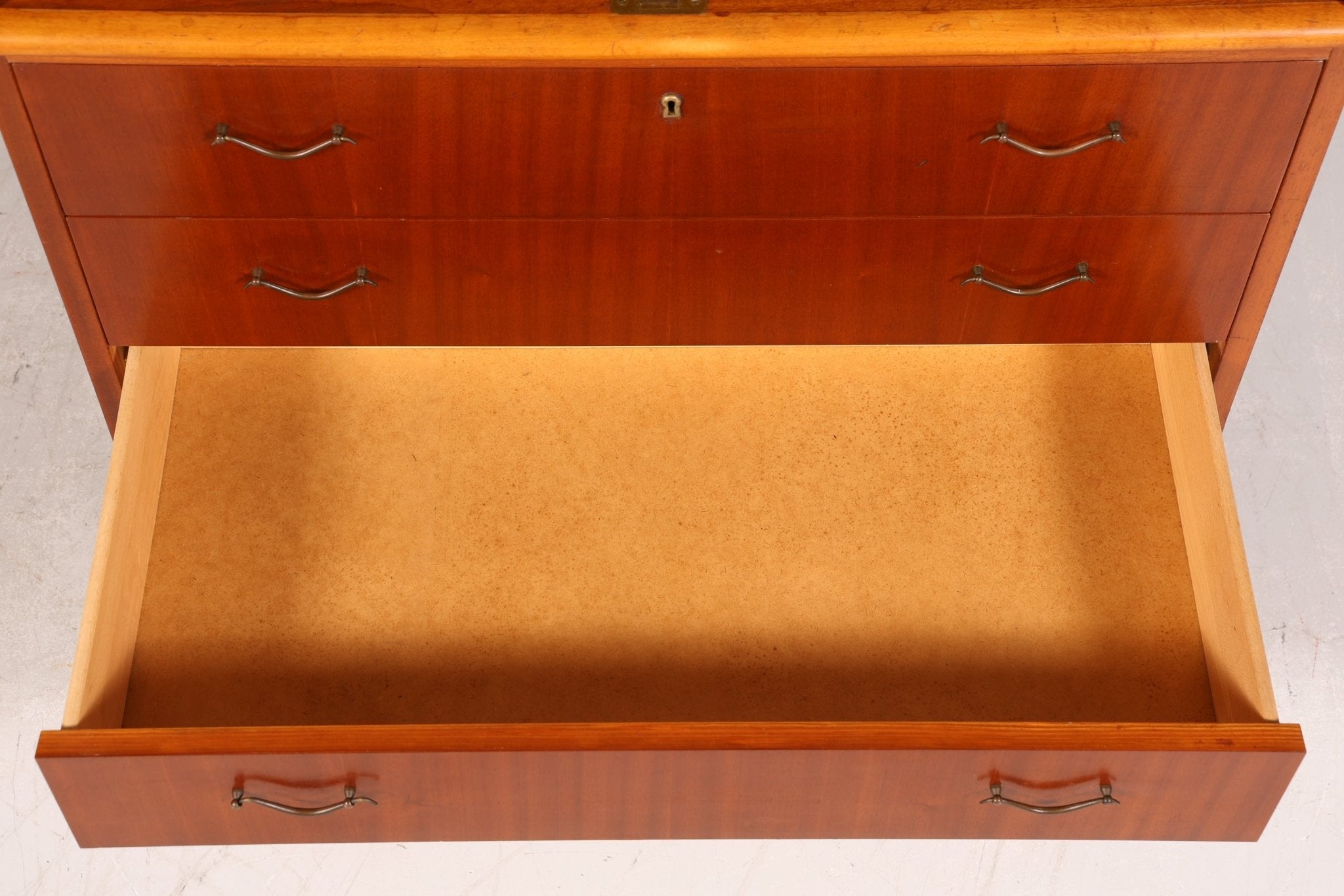 Traumhafter Mid Century Rollladen Sekretär Danish Design echt Holz Rollladen Kommode Schreibkommode