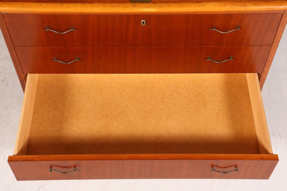 Traumhafter Mid Century Rollladen Sekretär Danish Design echt Holz Rollladen Kommode Schreibkommode