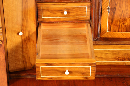 Edler Gründerzeit Sekretär Vertiko Highboard Louis Philippe Kommode Sekretär Schrank um 1880