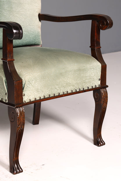 Beautiful Neo-Renaissance armchair from the Gründerzeit period, antique, circa 1910, suitable for a gentleman’s room