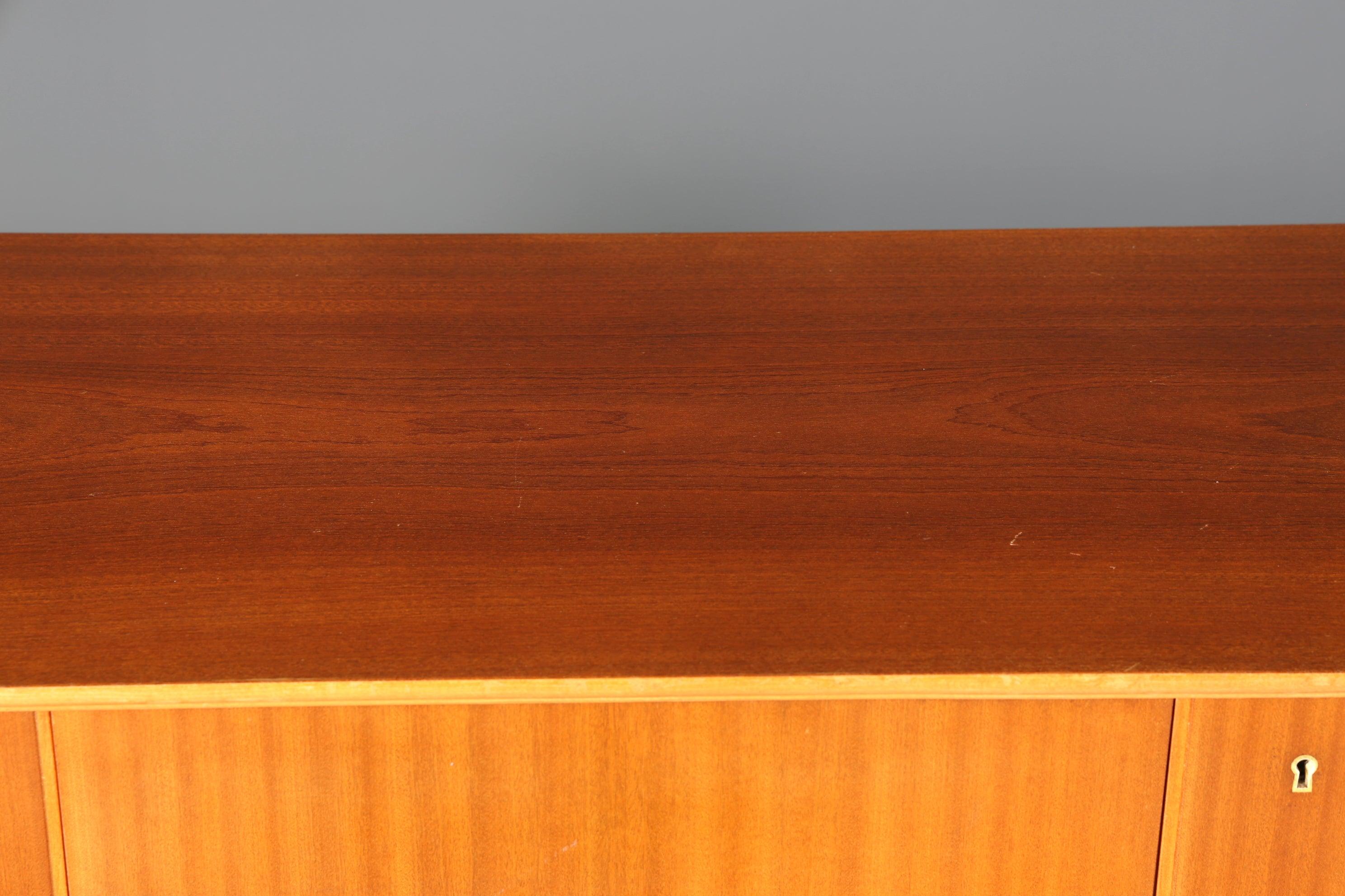 Stilvolles Mid Century Highboard Sideboard Vintage Schrank 60er Jahre Büro Kommode Aktenschrank