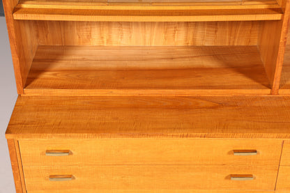 Wunderschöner XXL Mid Century Schrank Bücherregal Vintage Regal Bibliothek Holz Bookshelf