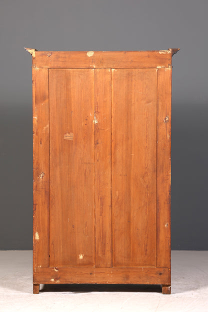 Edler Gründerzeit Vitrine Schrank um 1880 Kleiderschrank Antik Louis Philippe Wäscheschrank