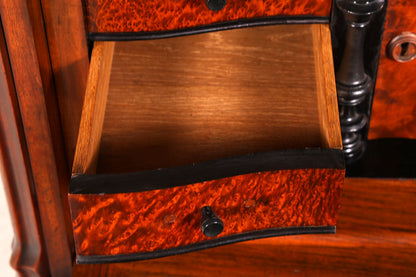 Wunderschöner Louis Philippe Sekretär Vertiko Highboard Schreibsekretär Biedermeier Massivholz um 1880
