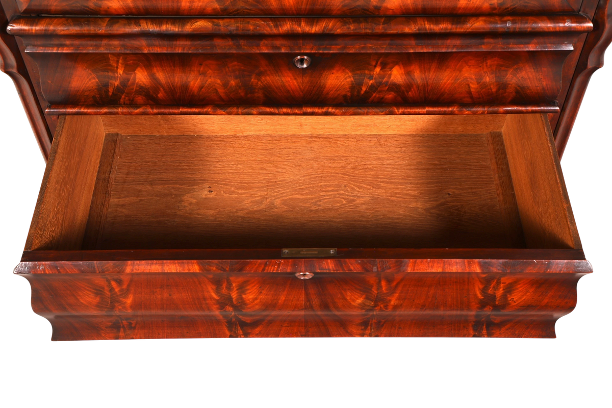 Wunderschöner Louis Philippe Sekretär Vertiko Highboard Schreibsekretär Biedermeier Massivholz um 1880